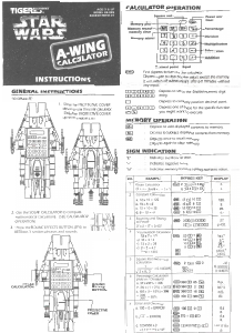 Manual Tiger Star Wars A Wing Calculator