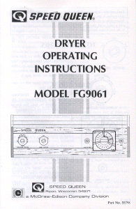 Handleiding Speed Queen FG9061 Wasdroger