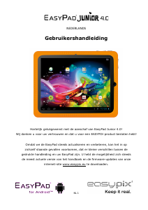 Handleiding Easypix EasyPad Junior 4.0 Tablet