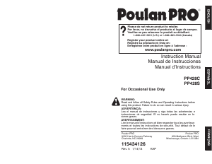 Manual Poulan PP428C Grass Trimmer