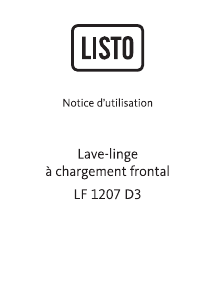 Mode d’emploi Listo LF 1207 D3 Lave-linge