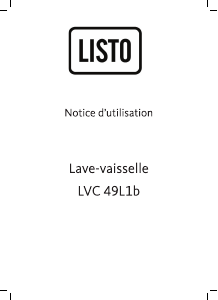 Mode d’emploi Listo LVC 49L1b Lave-vaisselle