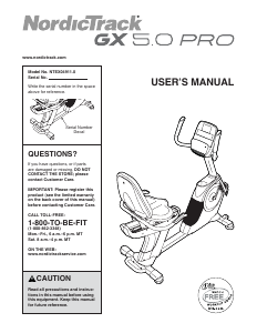 Handleiding NordicTrack GX 5.0 Pro Hometrainer