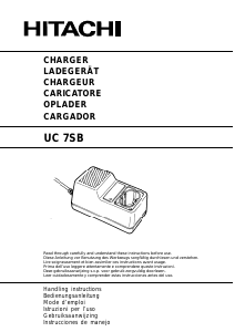 Manuale Hitachi UC 7SB Caricabatterie