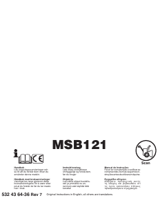 Bruksanvisning McCulloch MSB121 Snøfreser