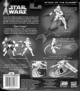 Manual Hasbro Star Wars Attack Of The Clones Clone Trooper with Speeder Bike