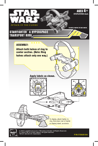 Manual Hasbro Star Wars Attack Of The Clones Starfighter and Hyperspace Transport Ring