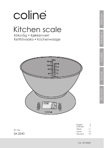 Handleiding Coline 34-2040 Keukenweegschaal