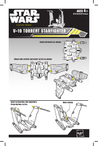 Manual Hasbro Star Wars Clone Wars V-19 Torrent Starfighter