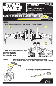 Manual Hasbro Star Wars Dagger Squadron B-Wing Fighter