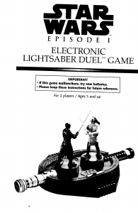 Manual Hasbro Star Wars Electronic Light Saber Duel Game