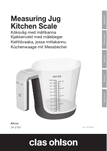 Manual Clas Ohlson 34-2161 Kitchen Scale