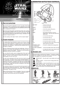 Manual Hasbro Star Wars Episode I Battle Tank Attack