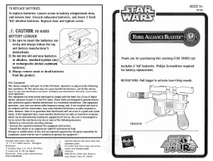 Manual Hasbro Star Wars Rebel Alliance Blaster