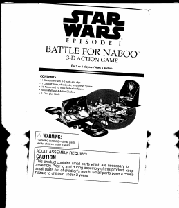 Manual Hasbro Star Wars Battle For Naboo