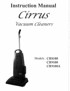 Manual Cirrus CR8100 Vacuum Cleaner