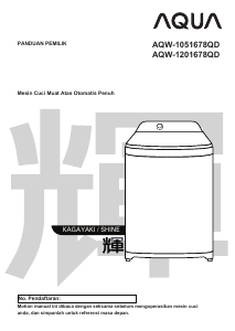 Panduan Aqua AQW-1051678QD Mesin Cuci