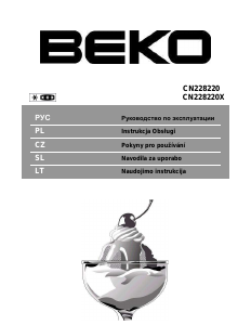 Instrukcja BEKO CN228220X Lodówko-zamrażarka