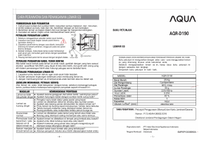 Panduan Aqua AQR-D190 Kulkas