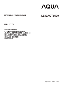 Panduan Aqua LE32AQT6500 Televisi LED