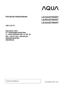 Panduan Aqua LE42AQT9000T Televisi LED