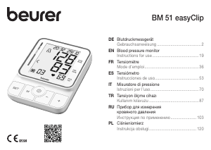 Manual de uso Beurer BM 51 easyClip Tensiómetro