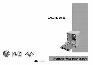 Manual de uso Ansonic DA 36 Lavavajillas