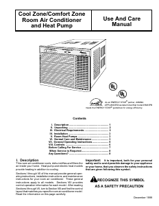 Handleiding Amana 12M22PC Airconditioner