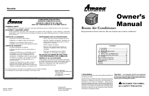 Manual de uso Amana AAC121SRA Aire acondicionado