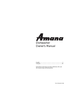 Manual Amana DWA63AL Dishwasher