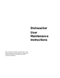 Manual Amana ADU3000CB Dishwasher
