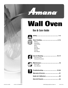 Manual de uso Amana AEW3630DDS15 Horno
