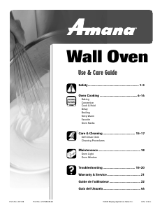 Manual de uso Amana AEW3630DDB15 Horno