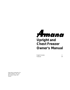 Manual Amana ESUF17JW Freezer