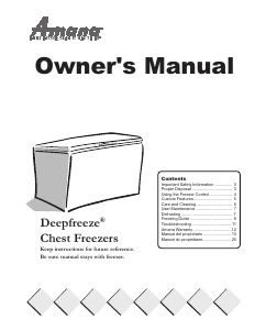 Manual Amana AFC1504AW Freezer