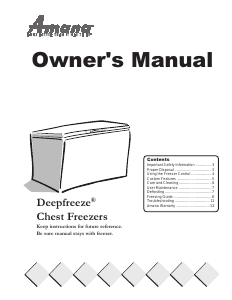 Manual Amana AC50KW Freezer