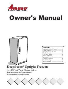 Manual Amana AFU1504AW Freezer