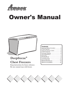 Manual de uso Amana AFC1004AW Congelador