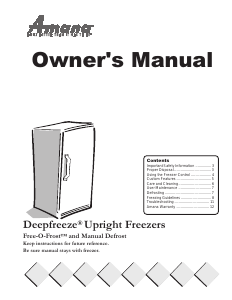 Manual de uso Amana AUF170KW Congelador