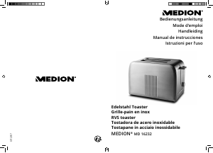 Manuale Medion MD 16232 Tostapane