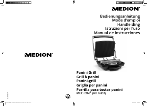 Manuale Medion MD 16832 Grill a contatto