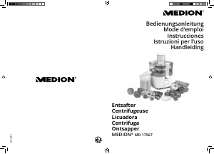 Manuale Medion MD 17567 Centrifuga