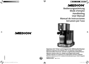 Manual de uso Medion MD 17116 Máquina de café espresso