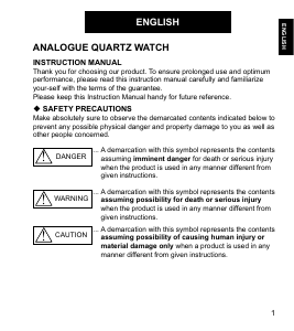 Manual de uso Orient RF-QA0005L Contemporary Reloj de pulsera