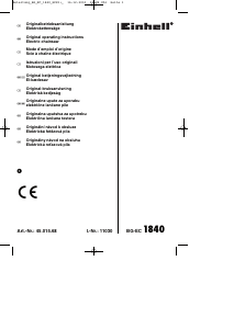 Návod Einhell BG-EC 1840 Reťazová píla