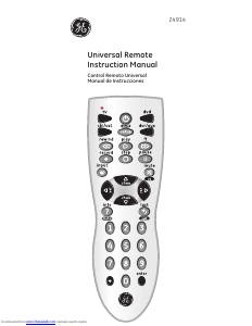 Manual GE 24914 Remote Control