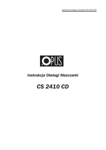 Instrukcja Opus CS 2410 CD Niszczarka