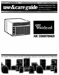 Manual Whirlpool ACE114XM0 Air Conditioner