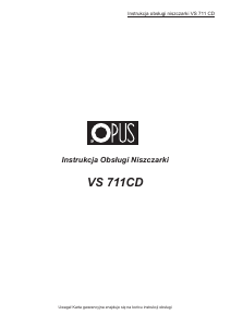 Instrukcja Opus VS 711 CD Niszczarka