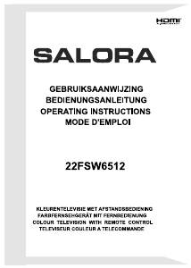 Mode d’emploi Salora 22FSW6512 Téléviseur LED